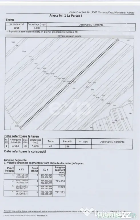 Teren agricol extravilan de vânzare – 22.960 mp – Măre