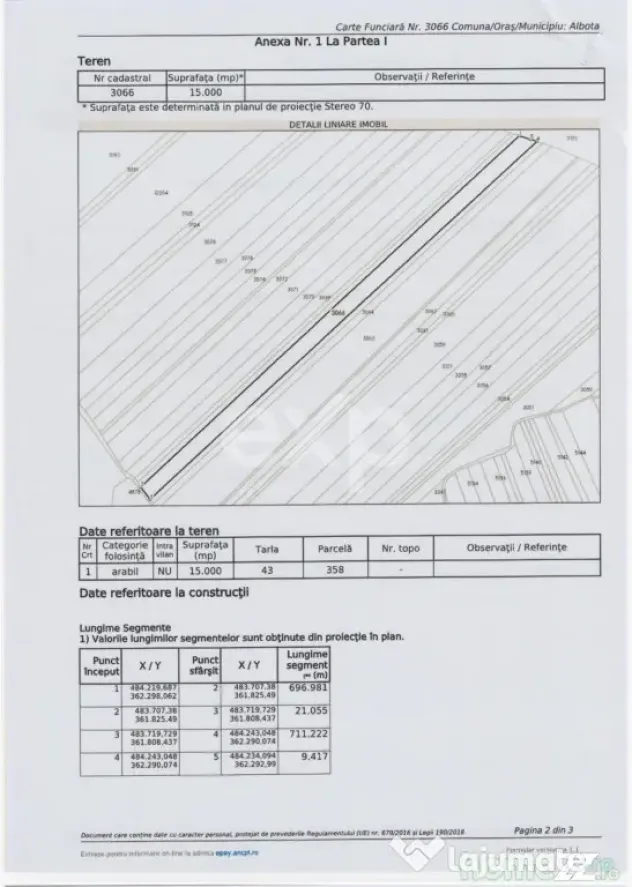 Teren agricol extravilan de vânzare – 22.960 mp – Măre