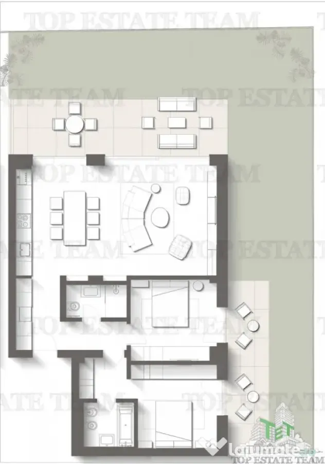 Apartament Premium cu 3 camere - Gradina privata si terasa |