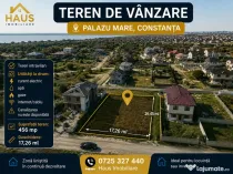 Palazu Mare Teren Intravilan 456 mp Deschidere 17,80 ml U