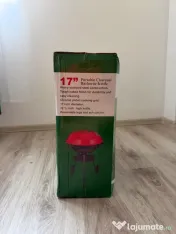 Gratar de gradina pe lemne, din otel, cu capac 