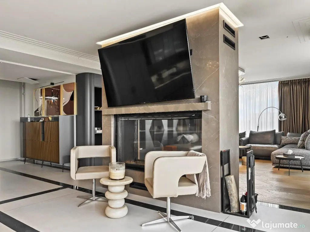 Penthouse 5 camere lux cu 3 parcari Pipera