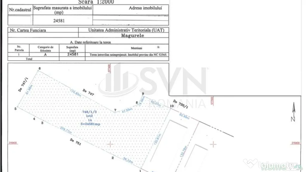 Teren intravilan Magurele 24.581 mp - front 82 m Str Magn... - Magurele (Bucuresti-Ilfov)