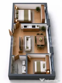 Apartament cu C.F. 3 camere in bloc nou, Mărăști 