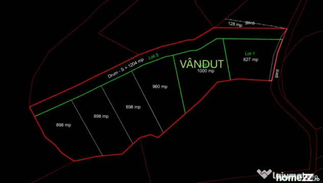 Teren intravilan, 900 mp, panoramă, zona Băița - Tăuții