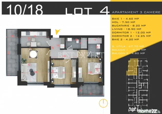 3 Camere Direct Dezvoltator | Parcare inclusa | Finisaje Pre - Bucuresti (Bucuresti-Ilfov)