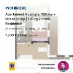 Apartament 4 camere, 104 mp + terasă 16 mp | Licurg 2 Pr...