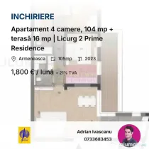 Apartament 4 camere, 104 mp + terasă 16 mp | Licurg 2 Pr...
