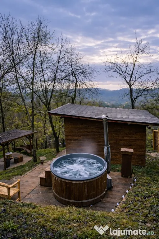 cabana de închiriat cu ciubar jacuzzi