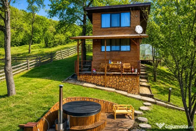 cabana de închiriat cu ciubar jacuzzi