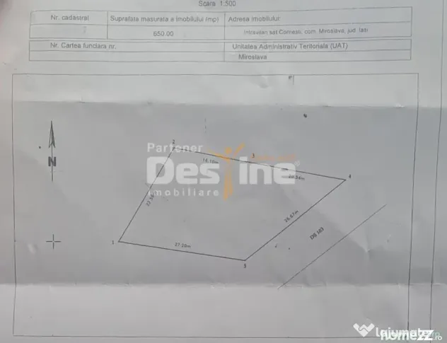 TEREN intravilan - CORNESTI 650 MP, 29.900 EURO