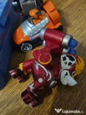 Domino, masini din metal cu Paw Patrula Catelusilor si figurina 