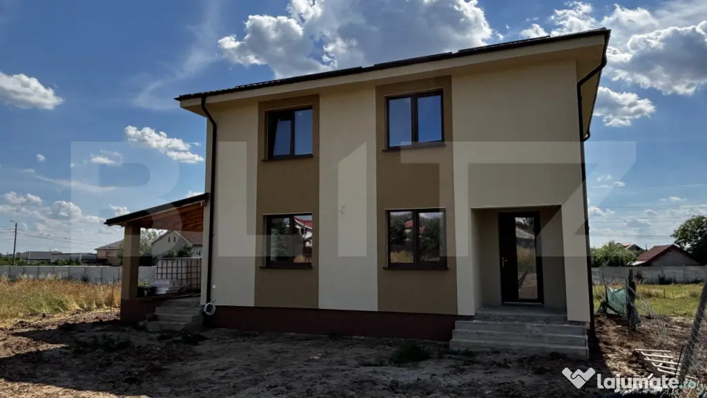 Casă nouă P+1, 122 mp utili, teren 400 mp, zona Bariera V?