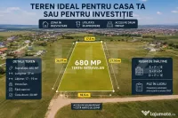 Teren intravilan 680mp, PUZ in lucru, toate utilitățile, D