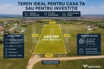 Teren intravilan 680mp, PUZ in lucru, toate utilitățile, D