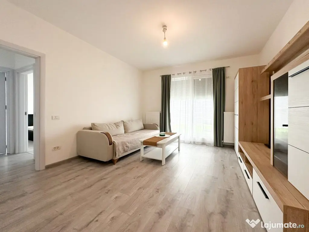 2 camere, curte privată 60 mp, centrala, bloc 2023