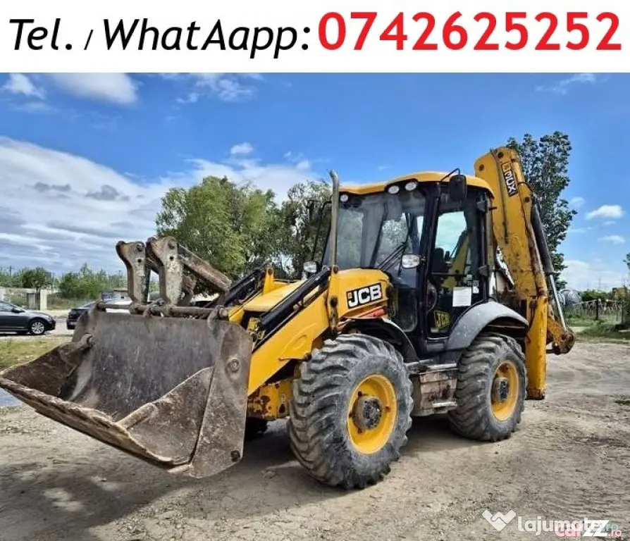 Buldoexcavator JCB 3CX an 2013, AC, cupa multifunctionala, stare perfecta