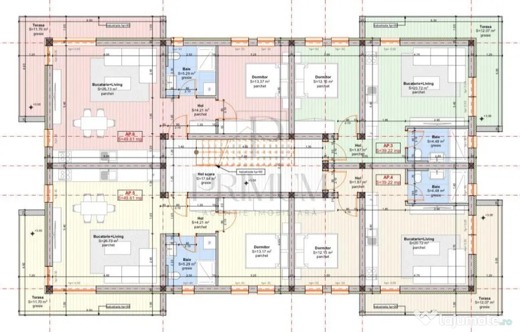 GIROC - 2 CAMERE - TERASA MARE - ZONA EXCELENTA - BLOC NOU
