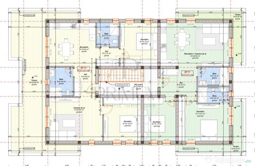 GIROC - 2 CAMERE - TERASA MARE - ZONA EXCELENTA - BLOC NOU