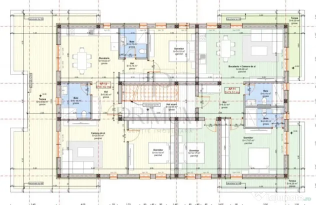 GIROC - 2 CAMERE - TERASA MARE - ZONA EXCELENTA - BLOC NOU