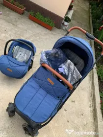 Cărucior 3 în 1 Coccolle Ravello Navy Blue – stare foarte bună