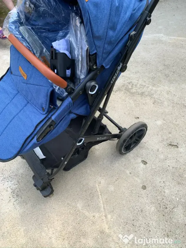 Cărucior 3 în 1 Coccolle Ravello Navy Blue – stare foarte bună
