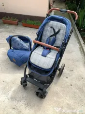 Cărucior 3 în 1 Coccolle Ravello Navy Blue – stare foarte bună 