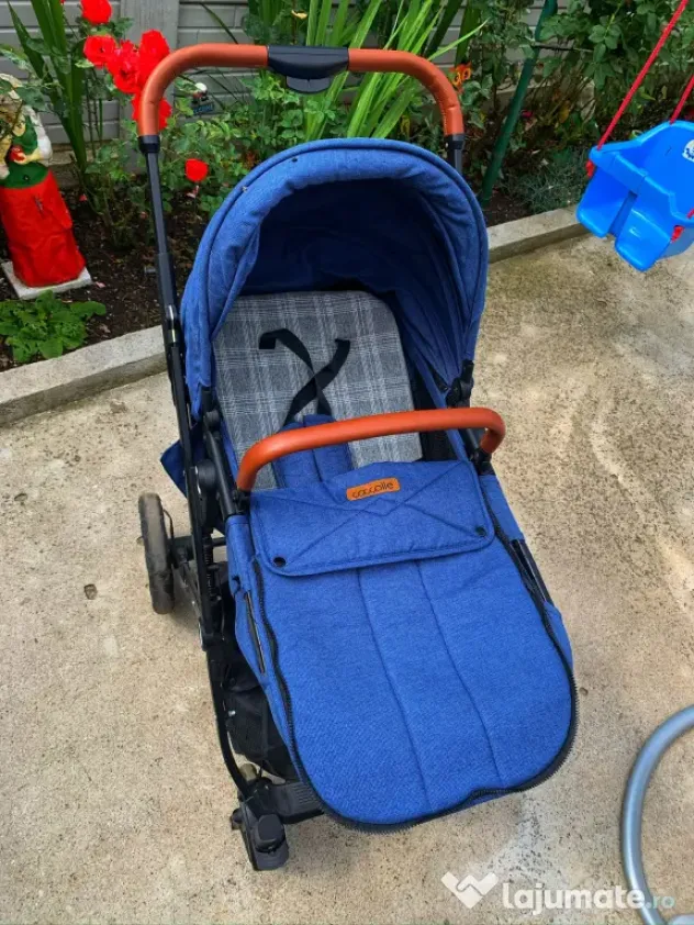 Cărucior 3 în 1 Coccolle Ravello Navy Blue – stare foarte bună