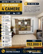 Sector 3 Apartament 4 camere 2 bai 81,5 mp