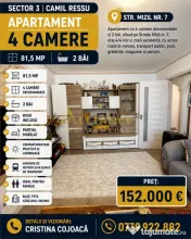 Sector 3 Apartament 4 camere 2 bai 81,5 mp
