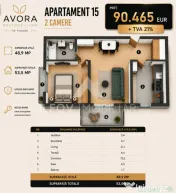 Avora Tunari, apartamente 2 camere, langa Cosmopolis 