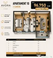 Avora Tunari, apartamente 2 camere, langa Cosmopolis 
