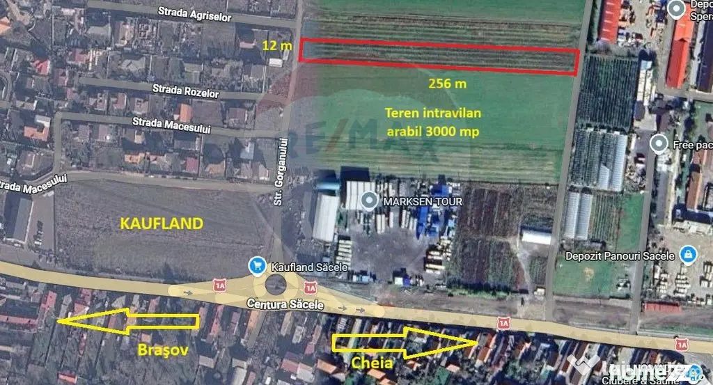 Teren intravilan, 3000 mp, lângă Kaufland Săcele
