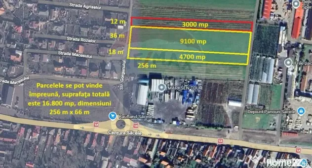 Teren intravilan, 3000 mp, lângă Kaufland Săcele