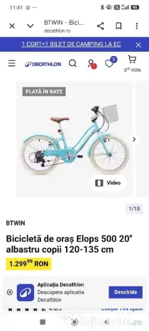 Bicicleta b-twin 20"