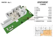 Apartament 2 camere 59 mp + curte proprie 74,5 mp I Bloc 