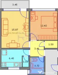 2 camere, 4/4, anvelopat, bloc tip P-Drumul Taberei-Favorit 