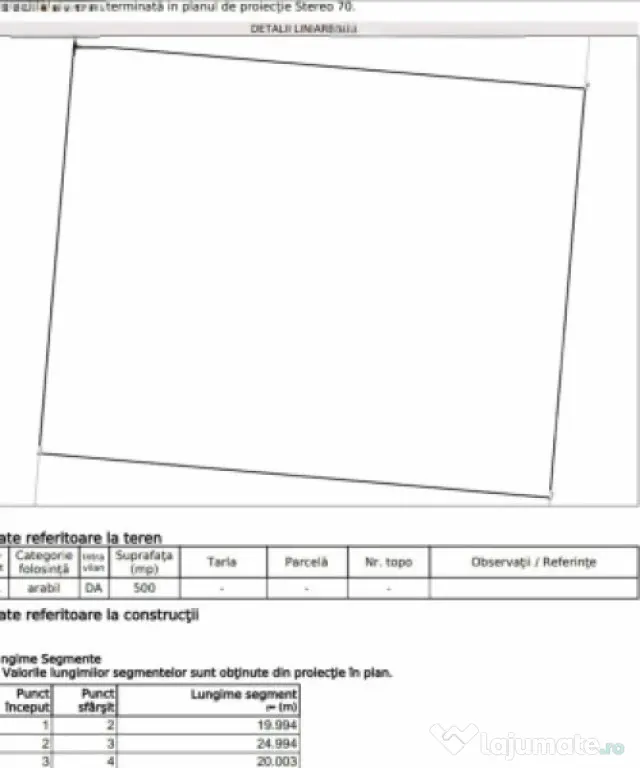 Teren intravilan industrial, 2x500 mp, zona Bariera Valcii -