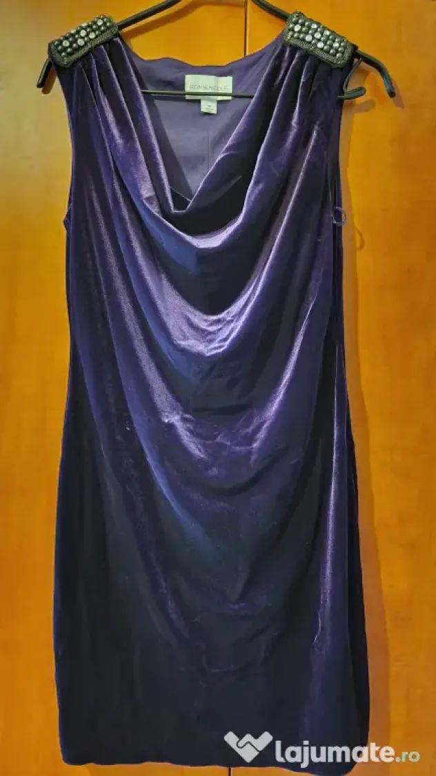 Ronni Nicole, rochie de seara, catifea violet, masura 10