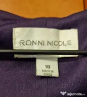 Ronni Nicole, rochie de seara, catifea violet, masura 10