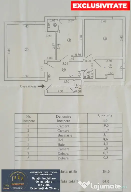 Apartament cu 2 Camere la Cheie – Cartier Port, la 1 minut de Faleza Dunării