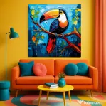 Tablou premium canvas tucan: Toucan - Art