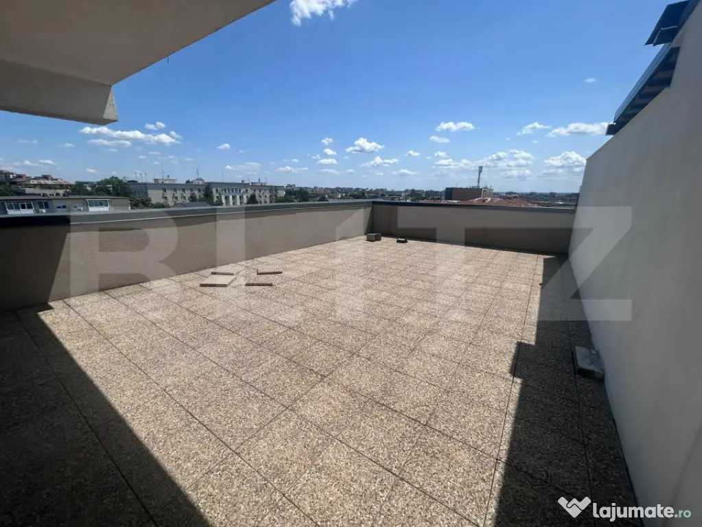Apartament 2 camere, 63 mp, bloc nou, terasa 40 mp, cartier