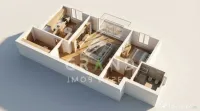 2 camere | Balcon | Baie cu geam | Etaj 1/4 | Minerva–Măn