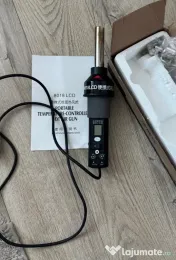Statie de lipit/rework portabila cu aer cald 8018 LCD 