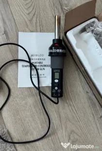 Statie de lipit/rework portabila cu aer cald 8018 LCD
