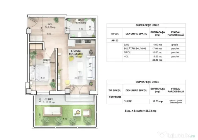 Apartament MODERN 2 camere intr un Complex Rezidential NOU l