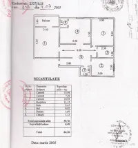 Apartament 3 Camere, Decomandate, Baie cu geam, 64m2 , Mazepa