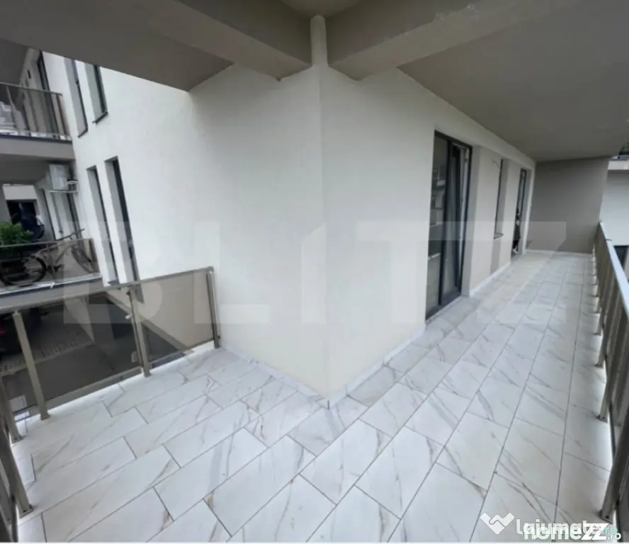 Apartament semidecomandat, 66 mp, 2 bai, terasa 21 mp, garaj