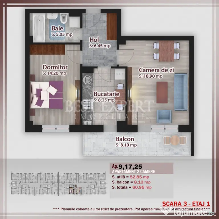 2 Camere Spațios | Compartimentare Excelentă | Direct Dezv